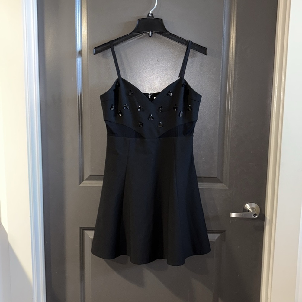 Noel Black Embellished Fit and Flare Dress - Picture 6 of 7